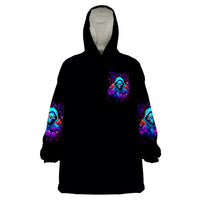 Rose Skull Wearable Blanket Hoodie Just So We Are Clear I'm Not Afraid Of You - Wonder Print Shop