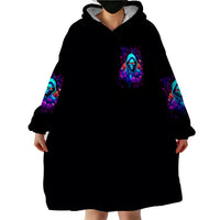 Rose Skull Wearable Blanket Hoodie Just So We Are Clear I'm Not Afraid Of You - Wonder Print Shop