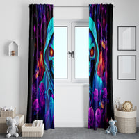 Rose Skull Window Curtain Just So We Are Clear I'm Not Afraid Of You - Wonder Print Shop