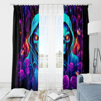 Rose Skull Window Curtain Just So We Are Clear I'm Not Afraid Of You - Wonder Print Shop