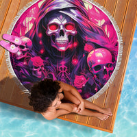 Rose Skull Beach Blanket Stuck Between IDK IDC And IDGAF - Wonder Print Shop