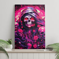 Rose Skull Canvas Wall Art Stuck Between IDK IDC And IDGAF - Wonder Print Shop