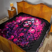 Rose Skull Quilt Stuck Between IDK IDC And IDGAF - Wonder Print Shop