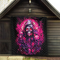 Rose Skull Quilt Stuck Between IDK IDC And IDGAF - Wonder Print Shop