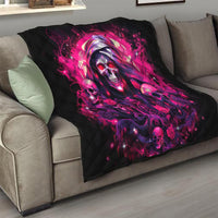 Rose Skull Quilt Stuck Between IDK IDC And IDGAF - Wonder Print Shop