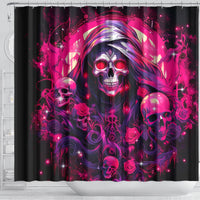Rose Skull Shower Curtain Stuck Between IDK IDC And IDGAF