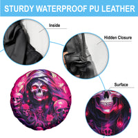 Rose Skull Spare Tire Cover Stuck Between IDK IDC And IDGAF - Wonder Print Shop