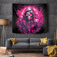 Rose Skull Tapestry Stuck Between IDK IDC And IDGAF - Wonder Print Shop
