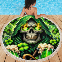 Irish Skull Beach Blanket The Devil Whispered To Me I'm Coming For You - Wonder Print Shop