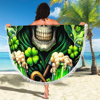Irish Skull Beach Blanket The Devil Whispered To Me I'm Coming For You - Wonder Print Shop