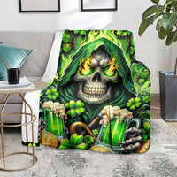 Irish Skull Blanket The Devil Whispered To Me I'm Coming For You