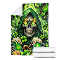 Irish Skull Blanket The Devil Whispered To Me I'm Coming For You