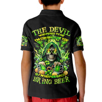 Irish Skull Kid Polo Shirt The Devil Whispered To Me I'm Coming For You - Wonder Print Shop