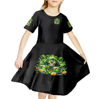 Irish Skull Kid Short Sleeve Dress The Devil Whispered To Me I'm Coming For You - Wonder Print Shop