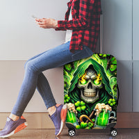Irish Skull Luggage Cover The Devil Whispered To Me I'm Coming For You - Wonder Print Shop