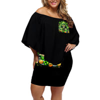 Irish Skull Off Shoulder Short Dress The Devil Whispered To Me I'm Coming For You - Wonder Print Shop