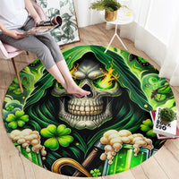 Irish Skull Round Carpet The Devil Whispered To Me I'm Coming For You