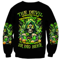 Irish Skull Sweatshirt The Devil Whispered To Me I'm Coming For You - Wonder Print Shop