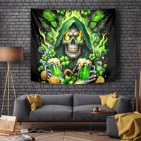 Irish Skull Tapestry The Devil Whispered To Me I'm Coming For You - Wonder Print Shop
