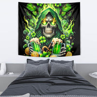 Irish Skull Tapestry The Devil Whispered To Me I'm Coming For You - Wonder Print Shop