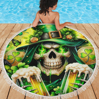 Irish Skull Beach Blanket The Devil Whispered To Me I'm Coming For You - Wonder Print Shop