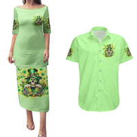 Irish Skull Couples Matching Puletasi and Hawaiian Shirt The Devil Whispered To Me I'm Coming For You - Wonder Print Shop