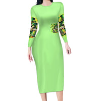 Irish Skull Long Sleeve Bodycon Dress The Devil Whispered To Me I'm Coming For You - Wonder Print Shop