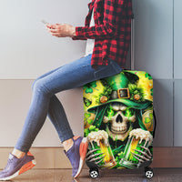 Irish Skull Luggage Cover The Devil Whispered To Me I'm Coming For You - Wonder Print Shop
