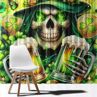 Irish Skull Window Curtain The Devil Whispered To Me I'm Coming For You - Wonder Print Shop