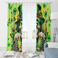 Irish Skull Window Curtain The Devil Whispered To Me I'm Coming For You - Wonder Print Shop