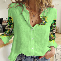 Irish Skull Women Casual Shirt The Devil Whispered To Me I'm Coming For You - Wonder Print Shop