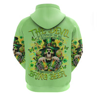Irish Skull Zip Hoodie The Devil Whispered To Me I'm Coming For You - Wonder Print Shop