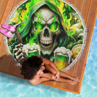 Irish Skull Beach Blanket I Whisper Back Bring Beer - Wonder Print Shop