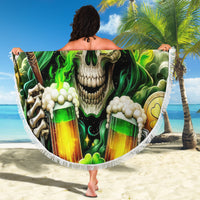 Irish Skull Beach Blanket I Whisper Back Bring Beer - Wonder Print Shop