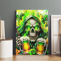 Irish Skull Canvas Wall Art I Whisper Back Bring Beer - Wonder Print Shop
