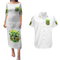 Irish Skull Couples Matching Puletasi and Hawaiian Shirt I Whisper Back Bring Beer - Wonder Print Shop