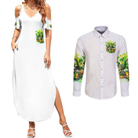 Irish Skull Couples Matching Summer Maxi Dress and Long Sleeve Button Shirt I Whisper Back Bring Beer - Wonder Print Shop