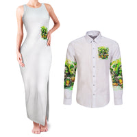 Irish Skull Couples Matching Tank Maxi Dress and Long Sleeve Button Shirt I Whisper Back Bring Beer - Wonder Print Shop