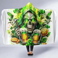 Irish Skull Hooded Blanket I Whisper Back Bring Beer