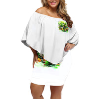 Irish Skull Off Shoulder Short Dress I Whisper Back Bring Beer - Wonder Print Shop