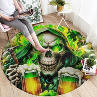 Irish Skull Round Carpet I Whisper Back Bring Beer