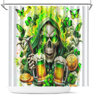 Irish Skull Shower Curtain I Whisper Back Bring Beer