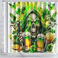 Irish Skull Shower Curtain I Whisper Back Bring Beer