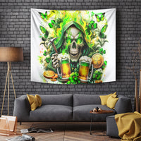 Irish Skull Tapestry I Whisper Back Bring Beer - Wonder Print Shop
