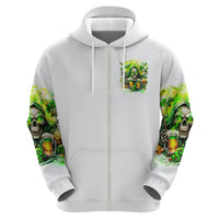 Irish Skull Zip Hoodie I Whisper Back Bring Beer - Wonder Print Shop