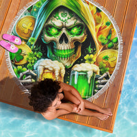 Irish Skull Beach Blanket To Wash Down Another Beer To Wash Down This Beer - Wonder Print Shop