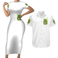 Irish Skull Couples Matching Short Sleeve Bodycon Dress and Hawaiian Shirt To Wash Down Another Beer To Wash Down This Beer - Wonder Print Shop