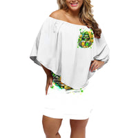 Irish Skull Family Matching Off Shoulder Short Dress and Hawaiian Shirt To Wash Down Another Beer To Wash Down This Beer - Wonder Print Shop