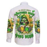 Irish Skull Family Matching Short Sleeve Bodycon Dress and Hawaiian Shirt To Wash Down Another Beer To Wash Down This Beer - Wonder Print Shop