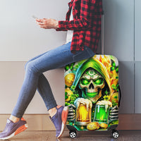 Irish Skull Luggage Cover To Wash Down Another Beer To Wash Down This Beer - Wonder Print Shop